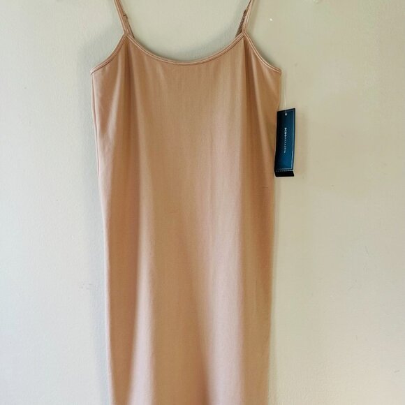 BCBGMAXAZRIA Sz M L Enya Slip Midi Tank Dress Nude Color Stretch Slip On NWT - Picture 7 of 7